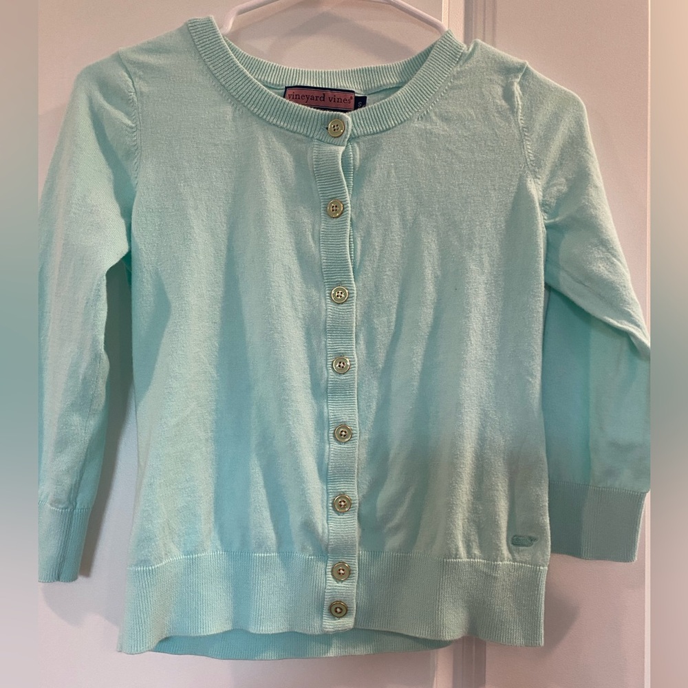 Vineyard Vines Blue/Green Cardigan Sweater - Size S